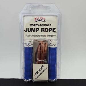 All Pro Weight Adjustable Jump Rope, 2‎ Lb Unit, 1 lb Each Handle, 9 1/2ft
